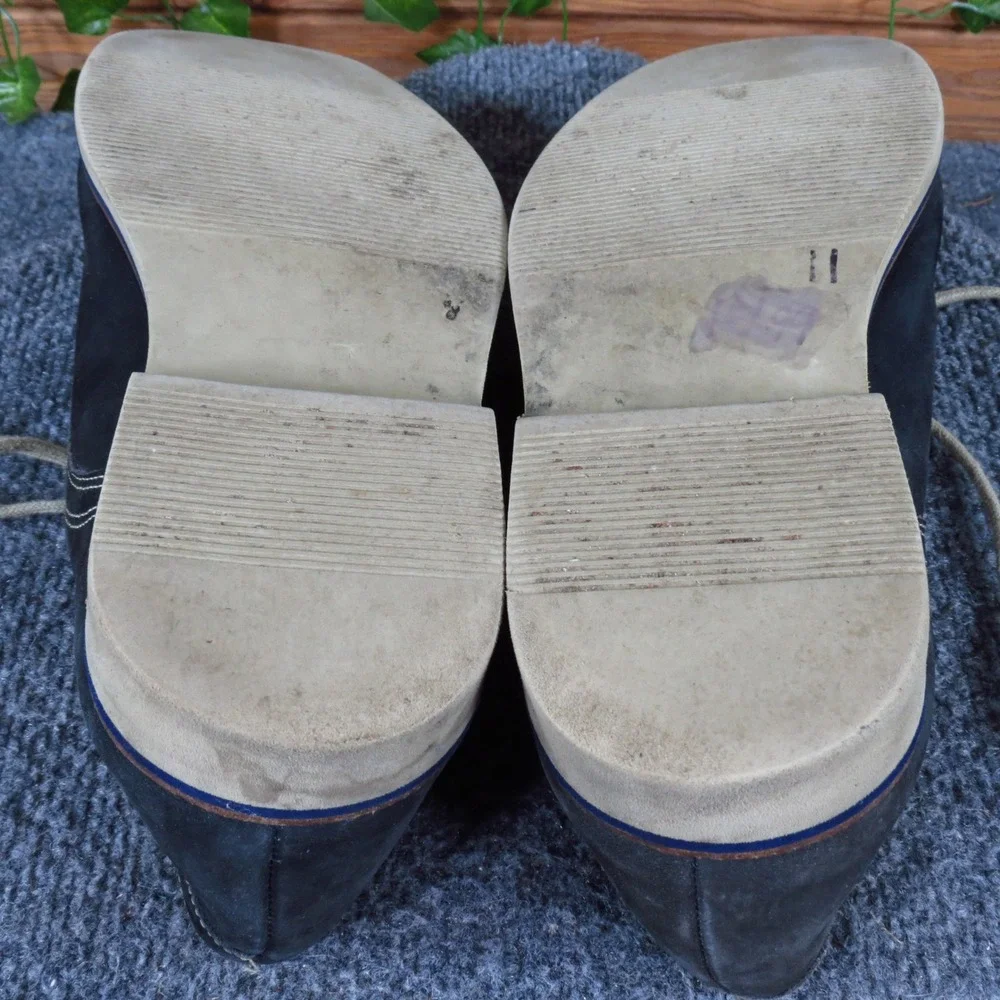 1901 M23209‎ Mens Derby Shoes Size 11.5 Casual Business Navy Blue Nubuck Leather